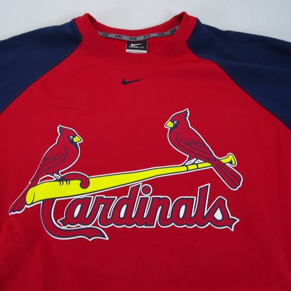 NIKE Therma-Fit Cardinals Graphic‎ Print Crew Neck Sweatshirt Zip Pocket Men's M - Picture 2 of 9